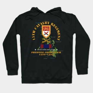 15th Cavalry Regiment - Phil AMerican War w PHIL WAR SVC Hoodie